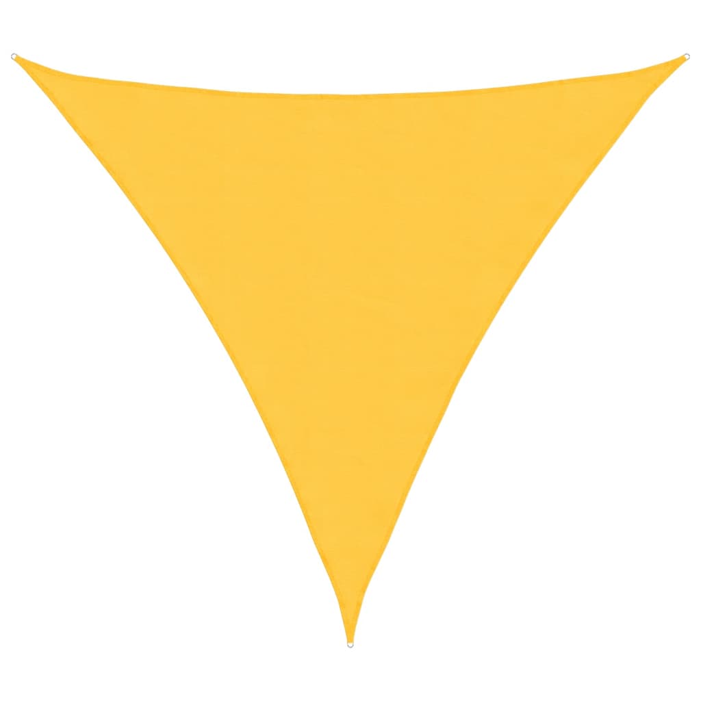 Sunshade Sail Oxford Fabric Triangular 5x5x5 m Yellow