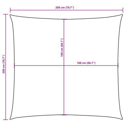 Sunshade Sail Oxford Fabric Square 2x2 m Red