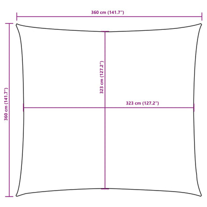Sunshade Sail Oxford Fabric Square 3.6x3.6 m Red