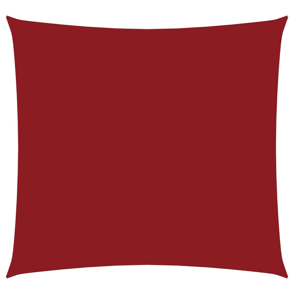 Sunshade Sail Oxford Fabric Square 5x5 m Red