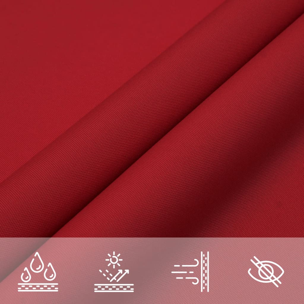 Sunshade Sail Oxford Fabric Square 5x5 m Red