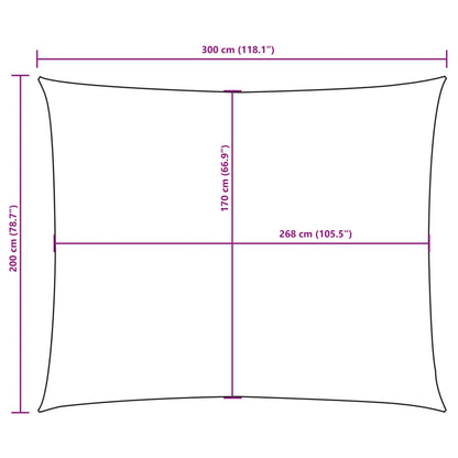 Sunshade Sail Oxford Fabric Rectangular 2x3 m Red