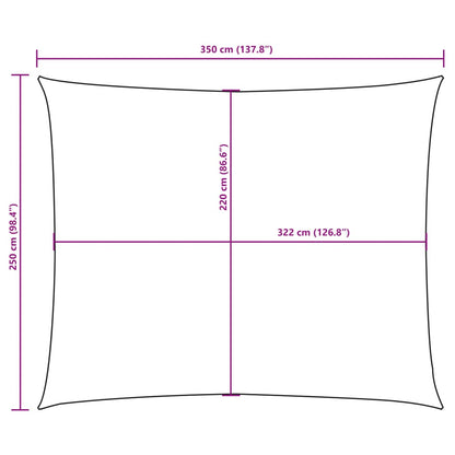 Sunshade Sail Oxford Fabric Rectangular 2.5x3.5 m Red