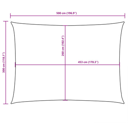 Sunshade Sail Oxford Fabric Rectangular 3x6 m Red