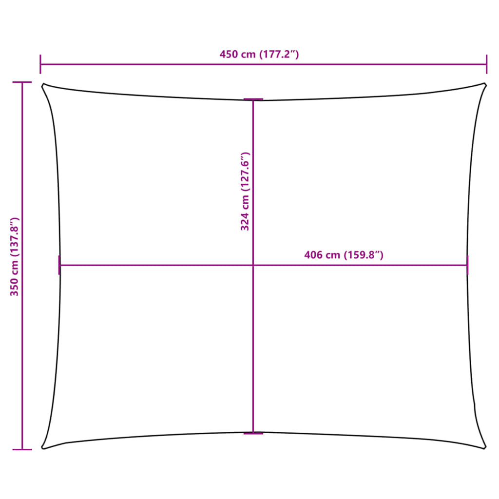 Sunshade Sail Oxford Fabric Rectangular 3.5x4.5 m Red