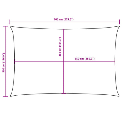 Sunshade Sail Oxford Fabric Rectangular 5x7 m Red