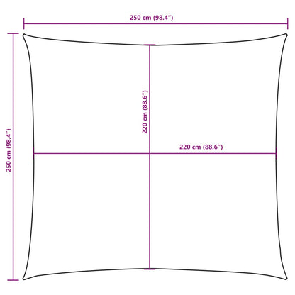 Sunshade Sail Oxford Fabric Square 2.5x2.5 m Orange
