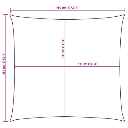 Sunshade Sail Oxford Fabric Square 4.5x4.5 m Orange