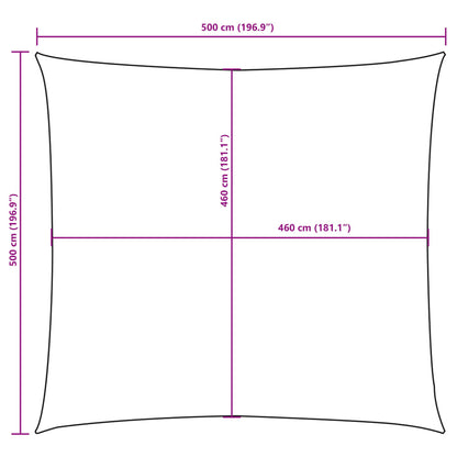 Sunshade Sail Oxford Fabric Square 5x5 m Orange