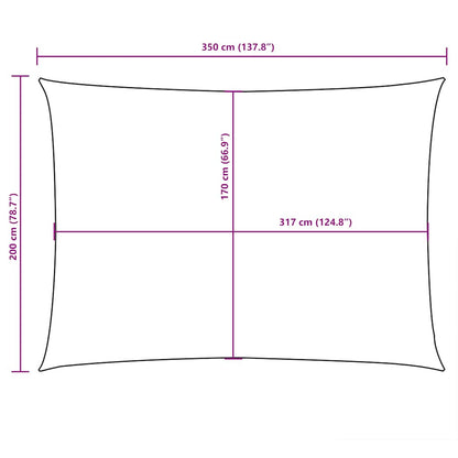 Sunshade Sail Oxford Fabric Rectangular 2x3.5 m Orange