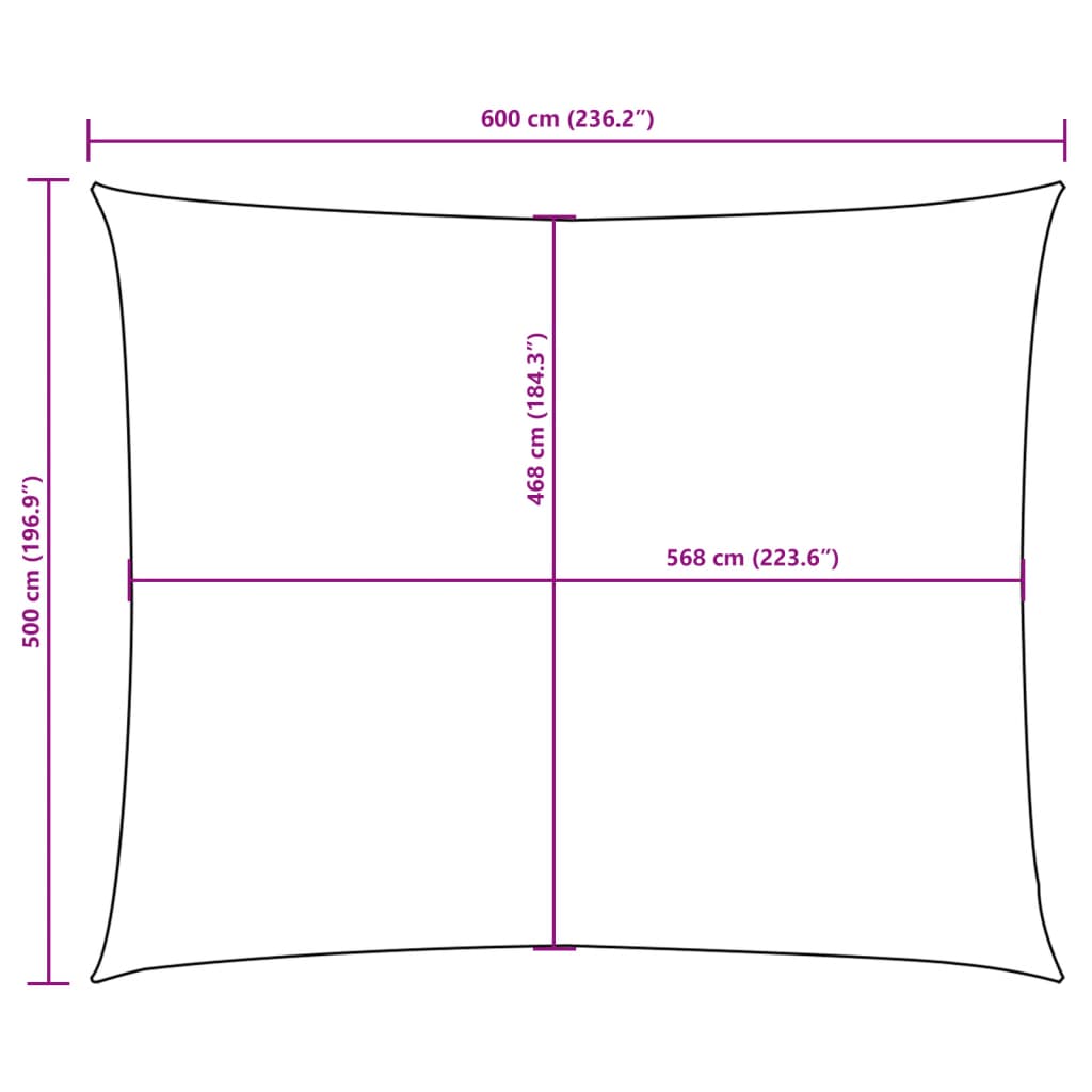 Sunshade Sail Oxford Fabric Rectangular 5x6 m Orange