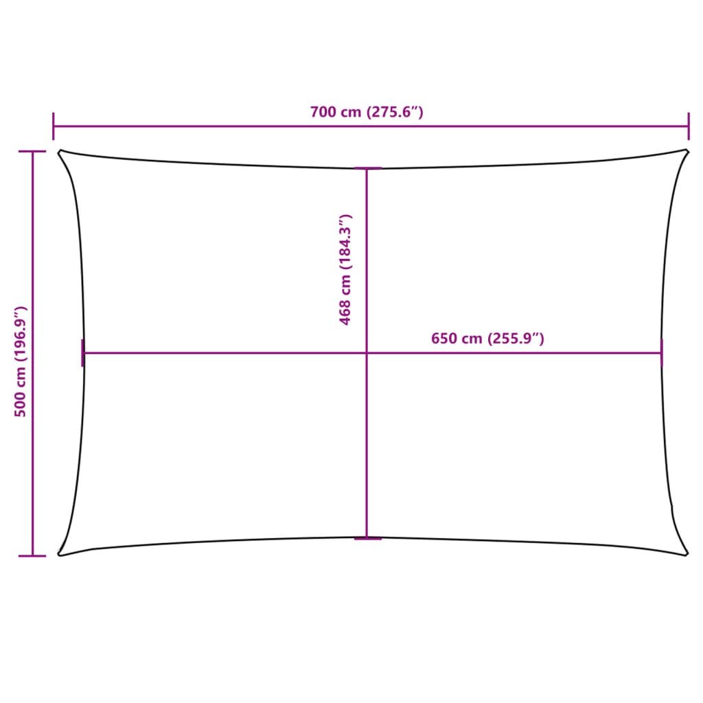 Sunshade Sail Oxford Fabric Rectangular 5x7 m Orange