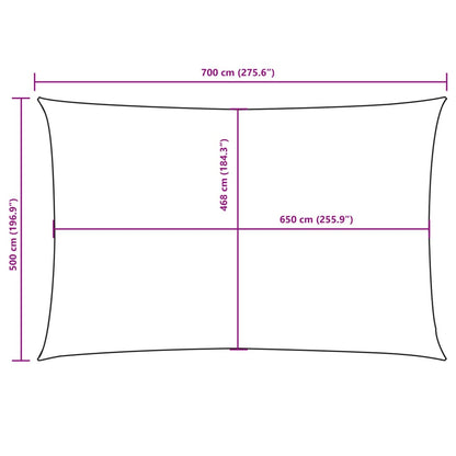 Sunshade Sail Oxford Fabric Rectangular 5x7 m Orange