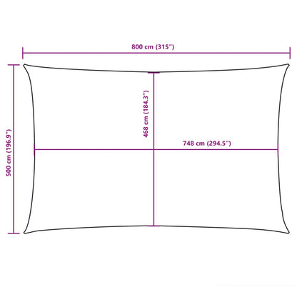 Sunshade Sail Oxford Fabric Rectangular 5x8 m Orange