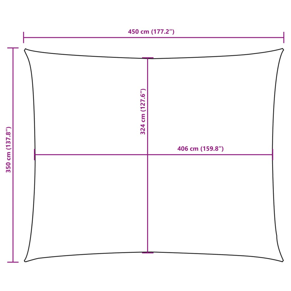 Sunshade Sail Oxford Fabric Rectangular 3.5x4.5 m Black
