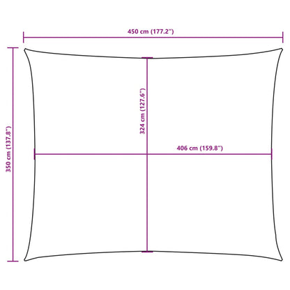 Sunshade Sail Oxford Fabric Rectangular 3.5x4.5 m Black