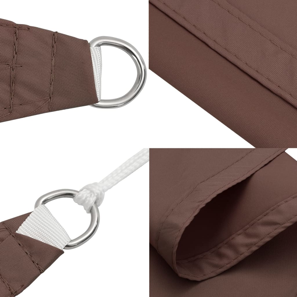 Sunshade Sail Oxford Fabric Triangular 4x5x6.4 m Brown
