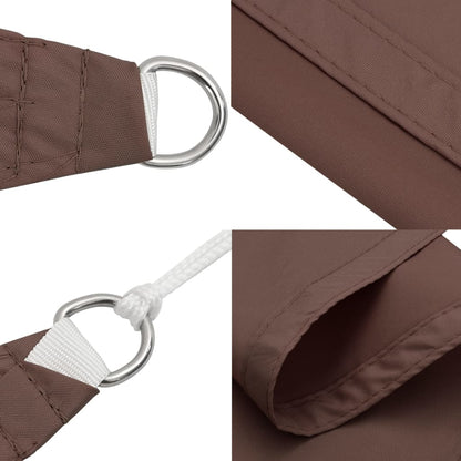 Sunshade Sail Oxford Fabric Triangular 4x5x6.4 m Brown