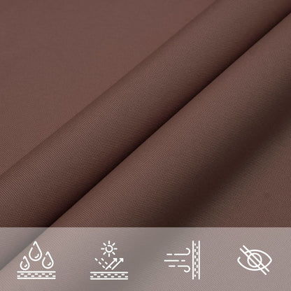 Sunshade Sail Oxford Fabric Triangular 4x5x6.4 m Brown