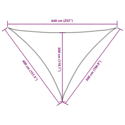 Sunshade Sail Oxford Fabric Triangular 4x5x6.4 m Brown