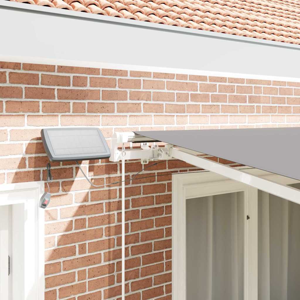 Awning with Manual White 3 x 2.5 m Metal