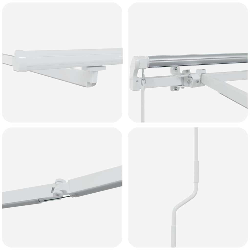 Awning Manual White 5 x 3 m Metal