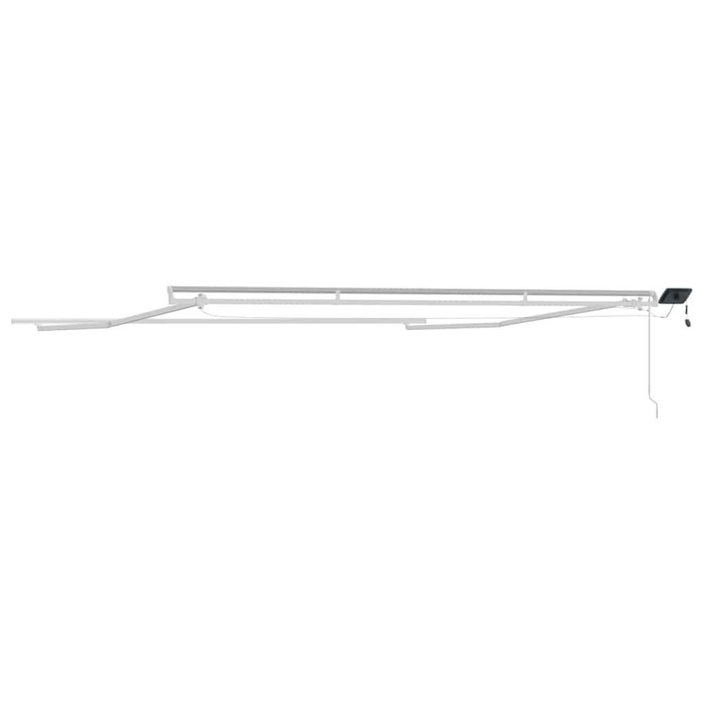 Awning with Manual White 4.5 x 3.5 m Metal