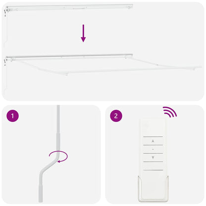 Awning Manual White 4 x 3.5 m Metal