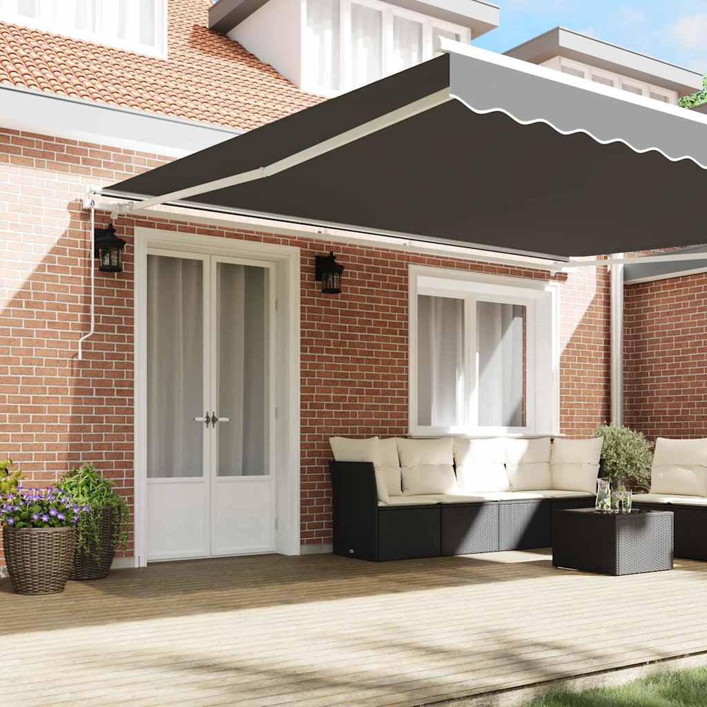 Awning Manual White 5 x 3.5 m Metal