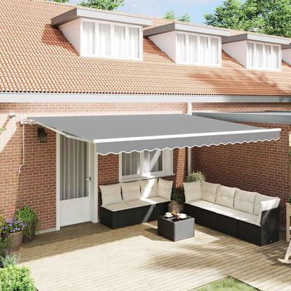 Awning White 5 x 3 m Metal