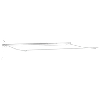 Awning with Manual White 6 x 3 m Metal