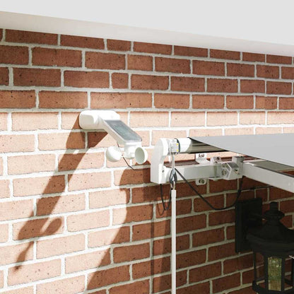 Awning with Manual White 4.5 x 3.5 m Metal