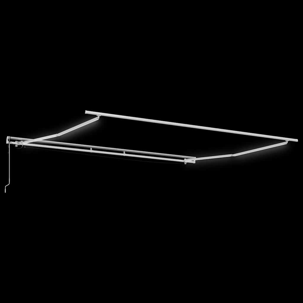 Awning with Manual White 4.5 x 3.5 m Metal