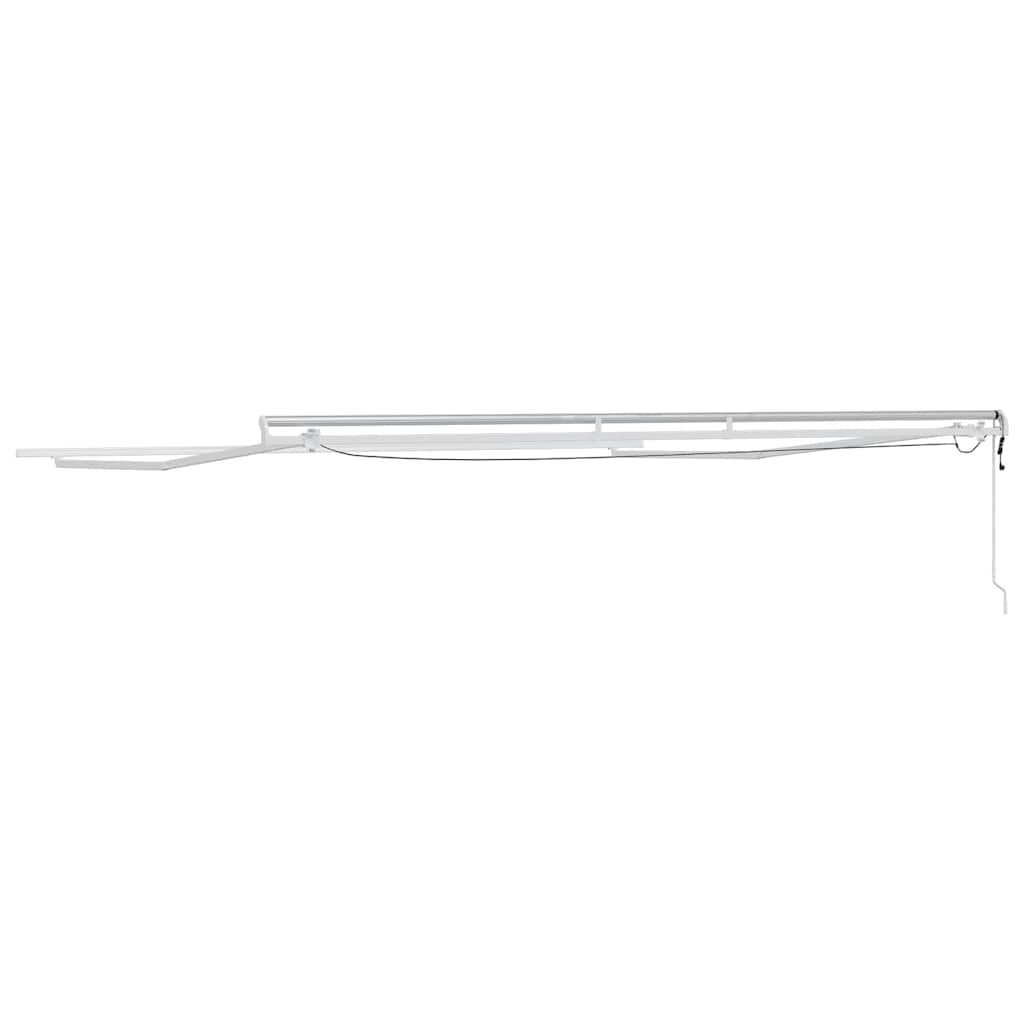 Awning with Manual White 4.5 x 3.5 m Metal