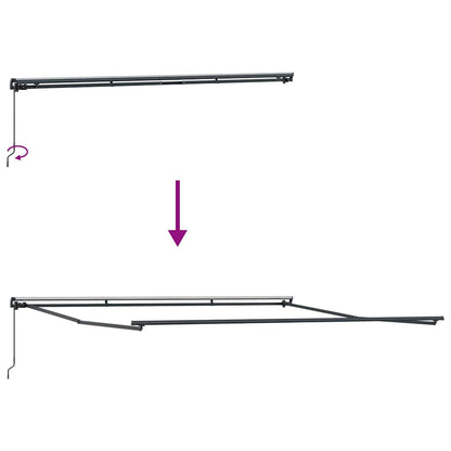 Awning Manual Anthracite 4.5 x 3.5 m Metal