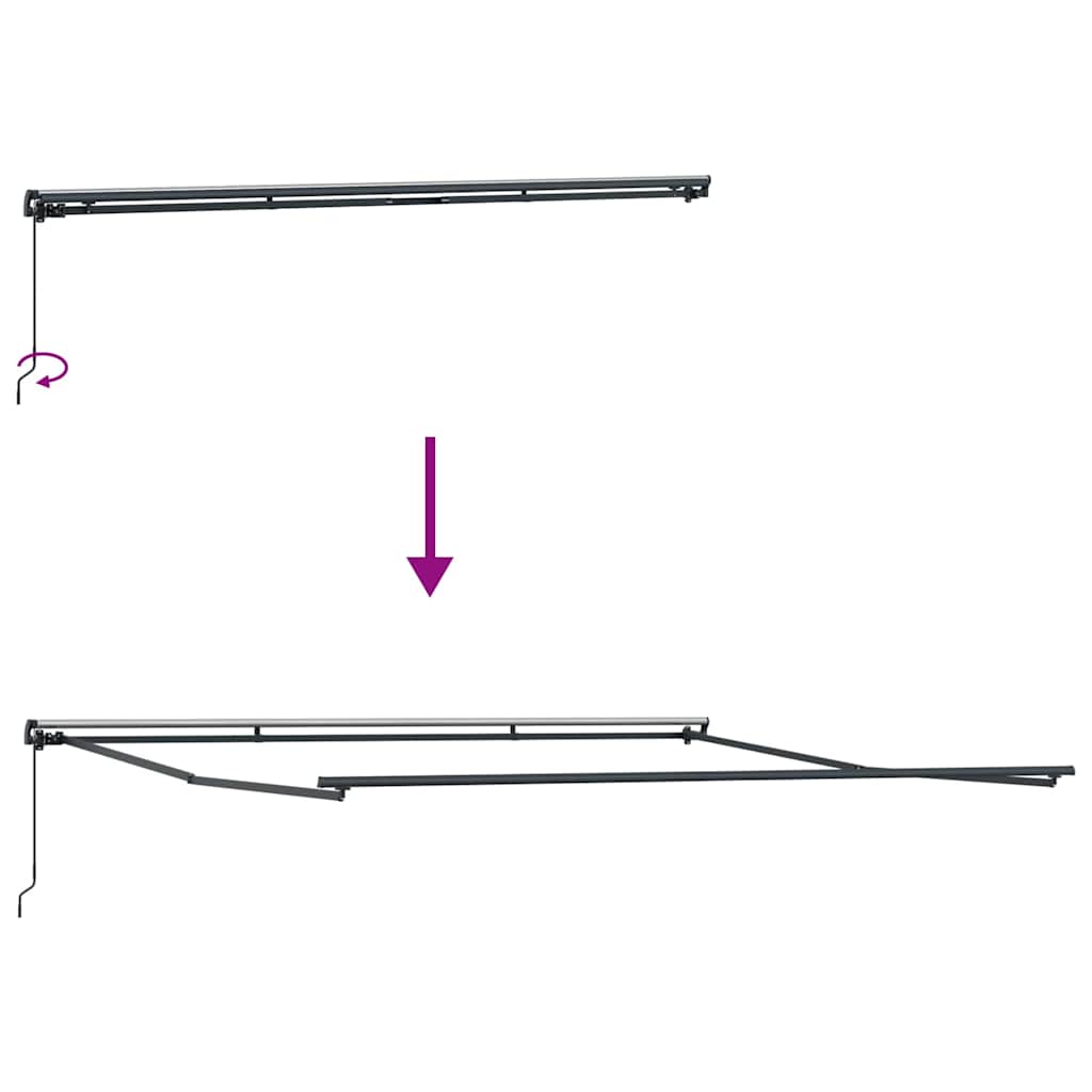 Awning Manual Anthracite 5 x 3.5 m Metal