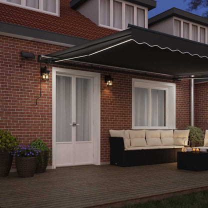 Awning with Manual Anthracite 5 x 3 m Metal