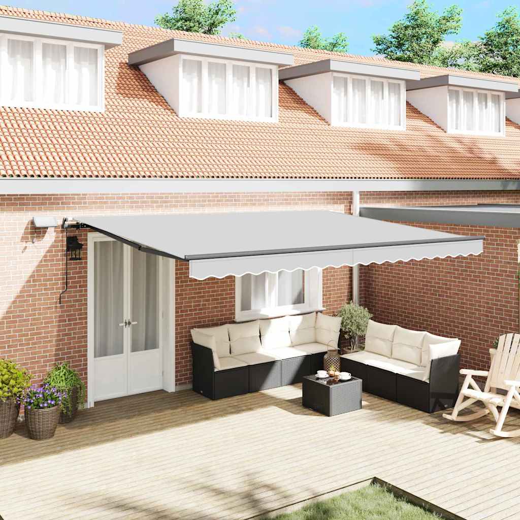 Awning with Manual Anthracite 5 x 3 m Metal