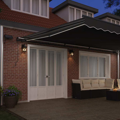 Awning with Manual Anthracite 6 x 3 m Metal