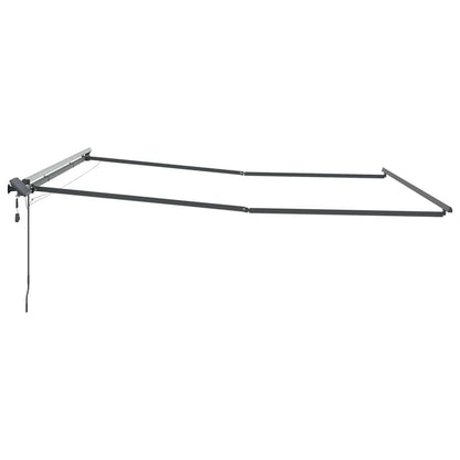 Awning with Manual Anthracite 4.5 x 3.5 m Metal