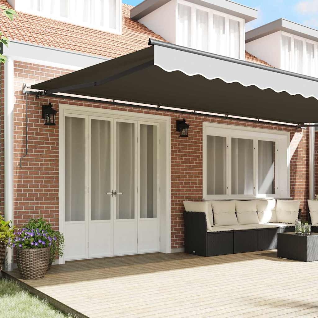 Awning Manual Anthracite 6 x 3 m Metal