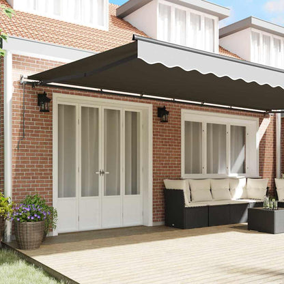 Awning Manual Anthracite 6 x 3 m Metal