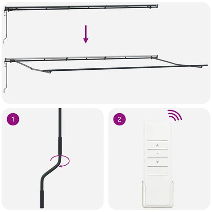Awning Manual Anthracite 6 x 3 m Metal