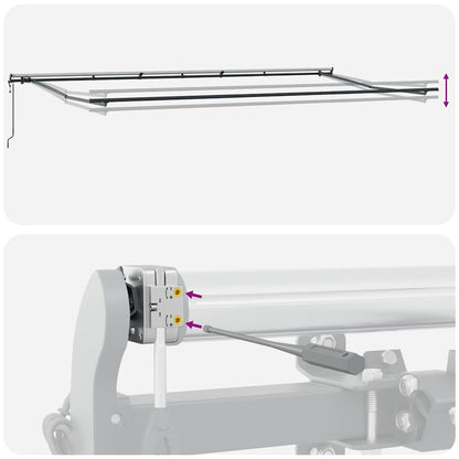 Awning Manual Anthracite 6 x 3 m Metal