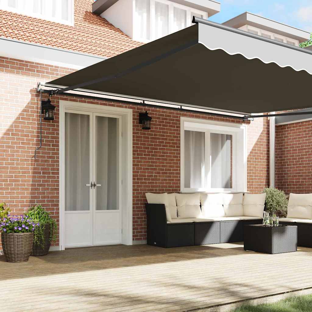 Awning Manual Anthracite 4.5 x 3.5 m Metal