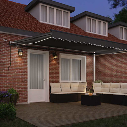 Awning with Manual Anthracite 4.5 x 3 m Metal