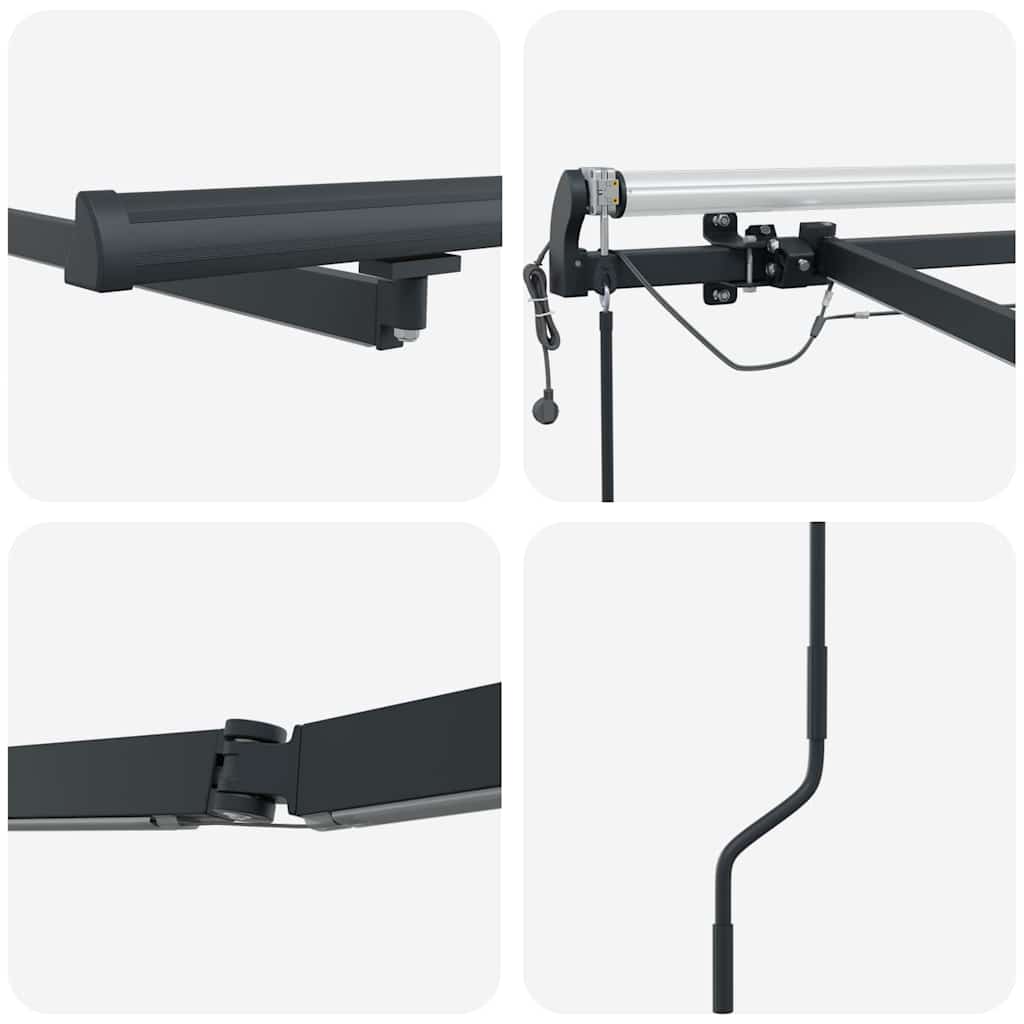 Awning with Anthracite 4 x 3.5 m Metal