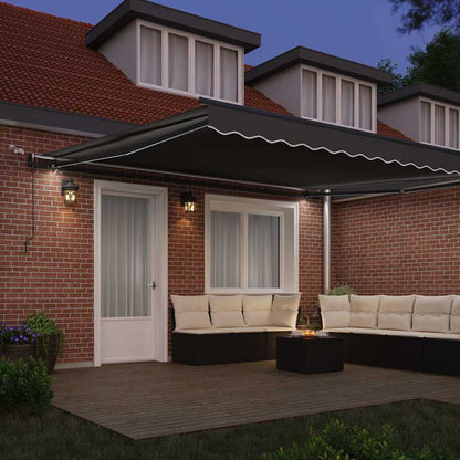 Awning with Anthracite 4 x 3.5 m Metal