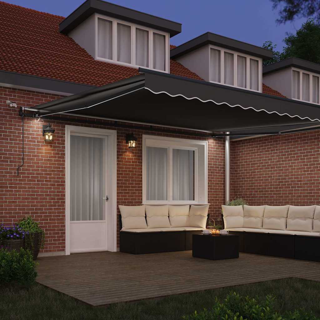 Awning with Anthracite 4.5 x 3.5 m Metal