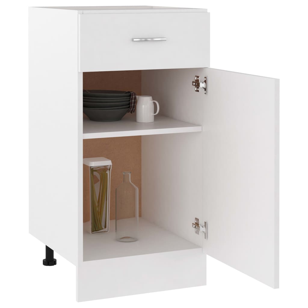 Drawer Bottom Cabinet Lyon White 40x46x81.5 cm Engineered Wood